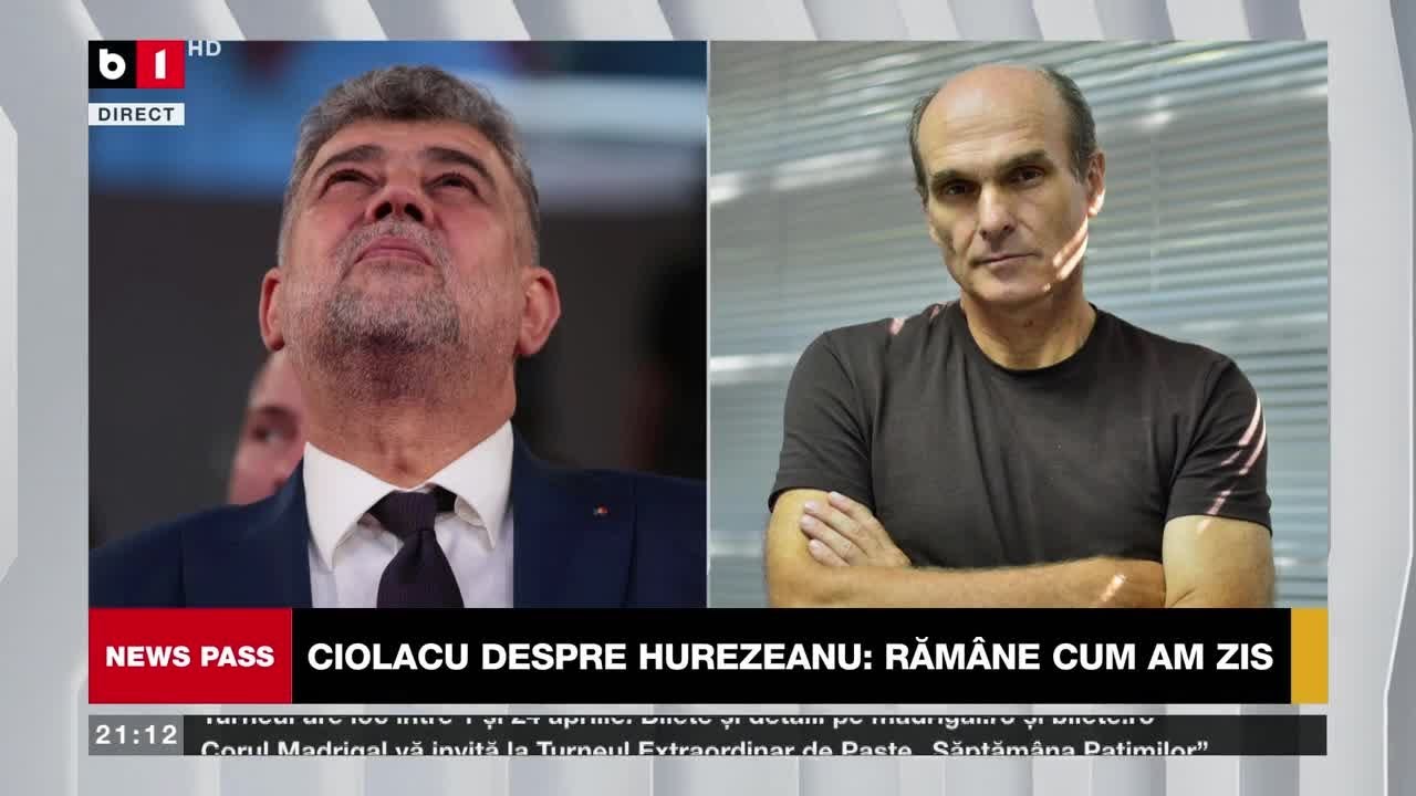 CTP critică atitudinea lui Marcel Ciolacu față de Emil Hurezeanu. B1TV_ 25 martie 2025