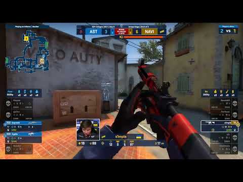 S1MPLE GODLIKE CLUTCH VS ASTRALIS ON INFERNO | IEM COLOGNE 2021