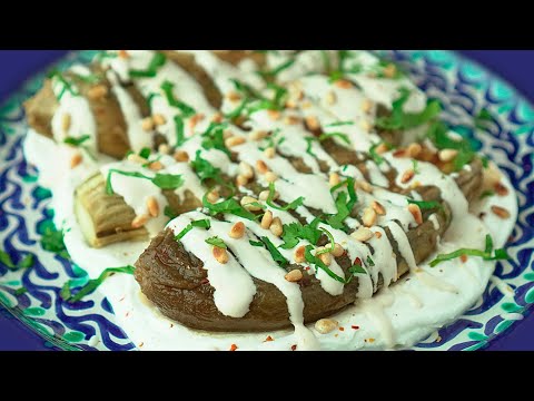 Berenjena asada con yogur