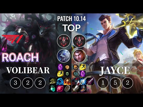 T1 Roach Volibear vs Jayce Top - KR Patch 10.14