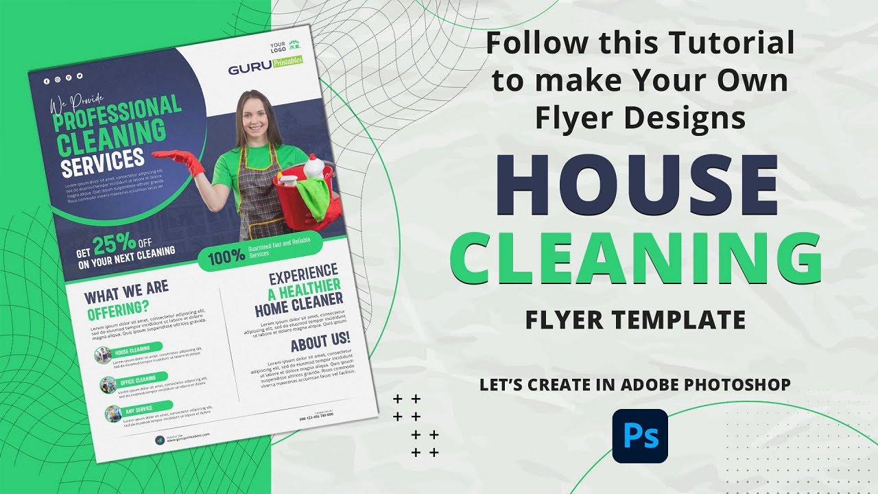 House Cleaning Flyer Template in Adobe Photoshop: The Secret to a Tidy Home Revealed