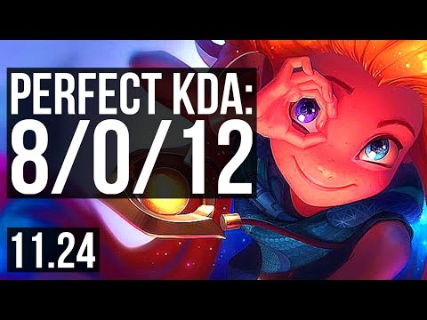 ZOE & Soraka vs EZREAL & Sona (ADC) | 8/0/12, Legendary, 400+ games | EUW Master | 11.24