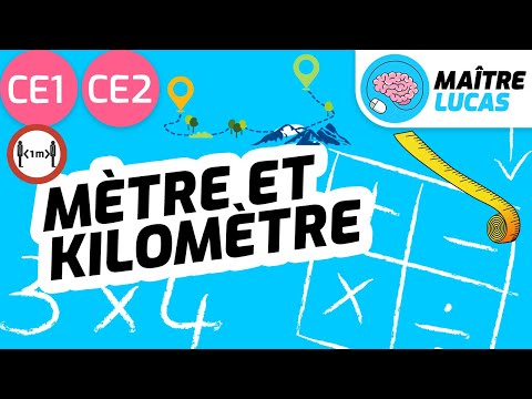 Mesure de longueurs Mètre et kilomètre : m, km CE1 - CE2 - Cycle 2 - Mathématiques Maths