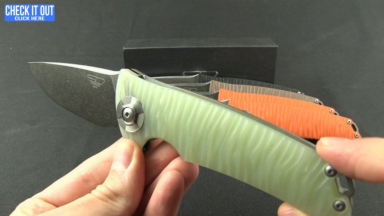 Stedemon Knife Co. DSG Liner Lock Knife Orange G-10 (3.625" Stonewash)