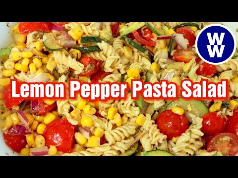 Lemon Pepper Pasta Salad Recipe🍋WW Summer Pasta Salad🍅 WW Cold Pasta Salad Recipe | Weight Watchers