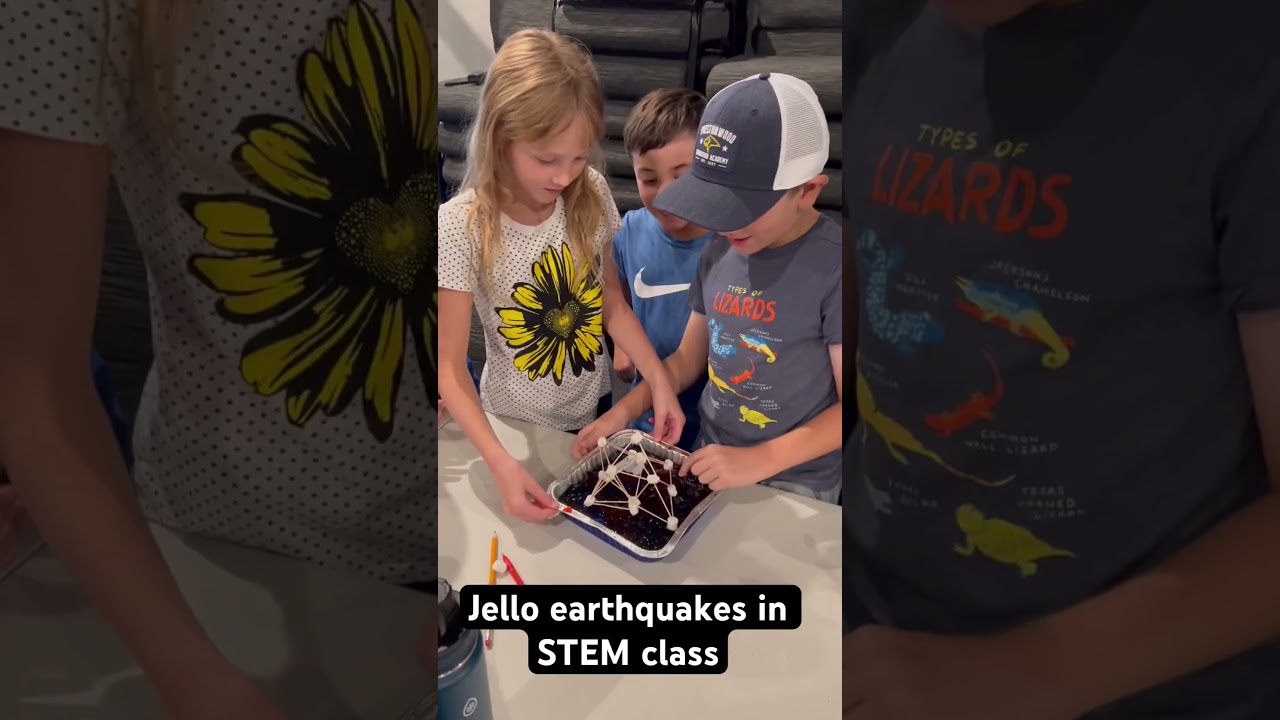 Jello earthquakes in STEM class #stem #stemeducation