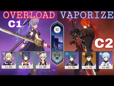 Keqing & Diluc Spiral Abyss 2.4 Floor 12 Full Stars | No Retries