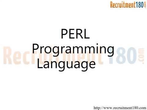 Perl Programming Language Tutorial free download