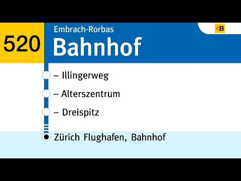 Postauto/ZVV Ansagen | 520 Embrach-Rorbas - Zürich Flughafen | BoJa Ansagen
