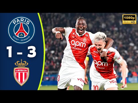 PSG vs Monaco 1-3 Résumé | Folarin Balogun Goal | Ligue 1 Highlights | Maghnes Akliouche