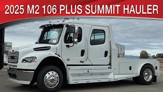 A preview image of the linked video showcasing 2025 Freightliner M2 106 Plus Summit Hauler