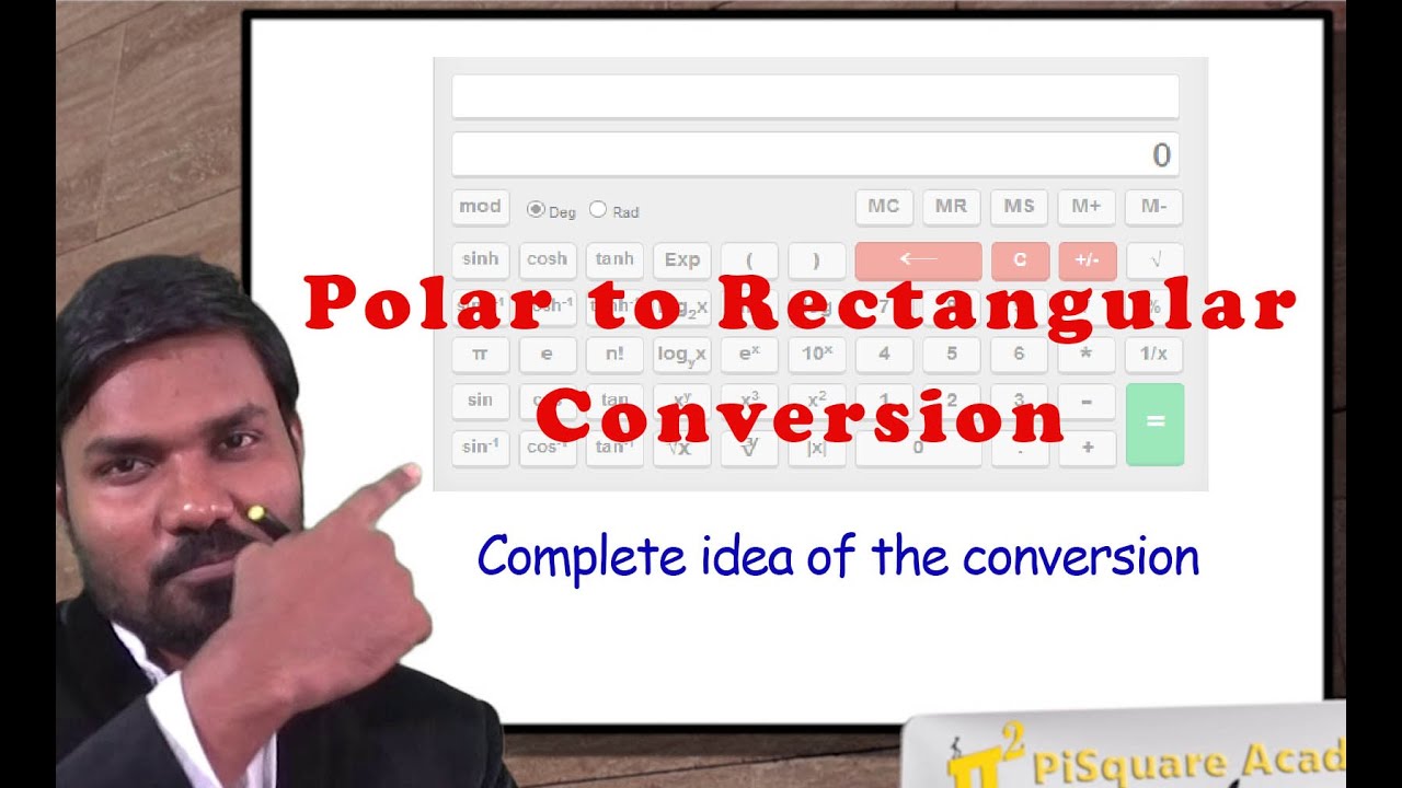 Polar to rectangular (Cartesian) using GATE Calculator manually