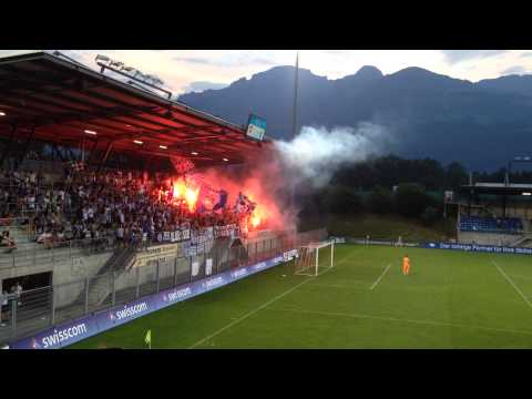 FC Vaduz vs GCZ 3-3 - PYRO GCZ ULTRAS - 13/08/15