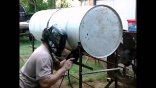 Double barrel BBQ pit part 1/2