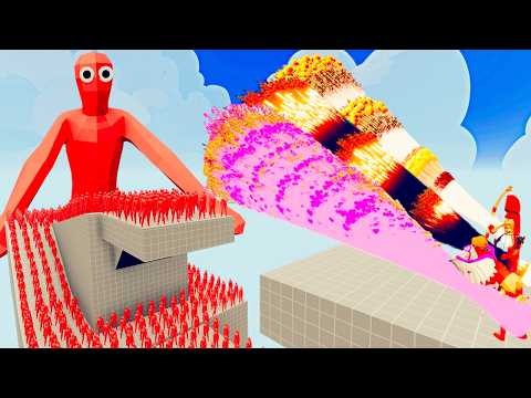 100x FIRE ZOMBIE + 3x GIANT vs 3x EVERY GOD   Totally Accurate Battle Simulator TABS