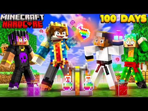 100 Days But You Can CRAFT SUPER OP POTION In Hardcore Minecraft 😱