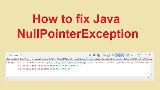 Fix NullPointerException in Java
