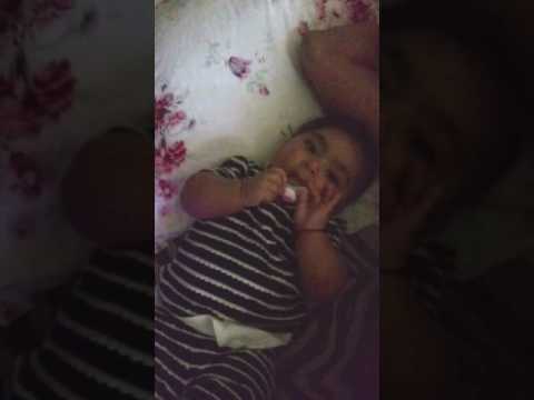 Anaisha uttering Mmm... Mumma for first time