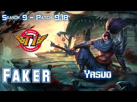 SKT T1 Faker YASUO vs KARMA Mid - Patch 9.18 KR Ranked