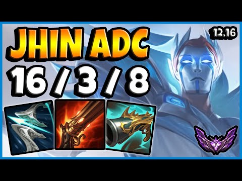Jhin ADC vs Ashe / Korea Master / Patch 12.16 / Season 12 [ 16 / 3 / 8 ] ✅