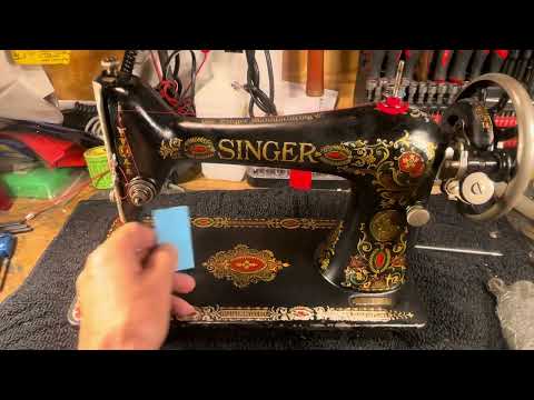 SINGER “RED EYE” (1910) 66 CLASS STATE OF THE ART ANTIQUE- Try TO FIND 1 THAT’S COMPLETE (video 447)