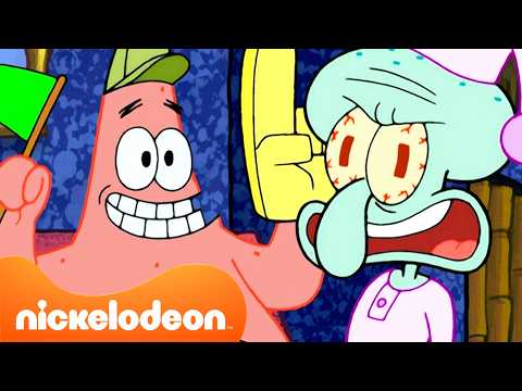 Bob Esponja | ¡Patricio molesta a Calamardo por una hora entera! (Parte 2) | Nickelodeon en Español