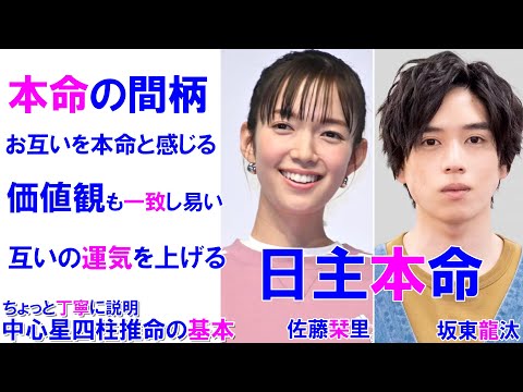 佐藤栞里さんと坂東龍汰さんの相性 #佐藤栞里 #坂東龍汰 #結婚 #相性診断 #四柱推命 #四柱推命勉強 #四柱推命講座