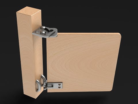 SolidWorks Tutorial: How to make a 180 Degrees Rotating Wooden Gate Hinge.