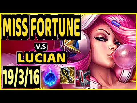MISS FORTUNE vs LUCIAN - 19/3/16 KDA BOTTOM ADC GAMEPLAY - EUW Ranked DIAMOND