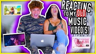 Reacting To My Old Music Video's W/ My Boyfriend *tea......