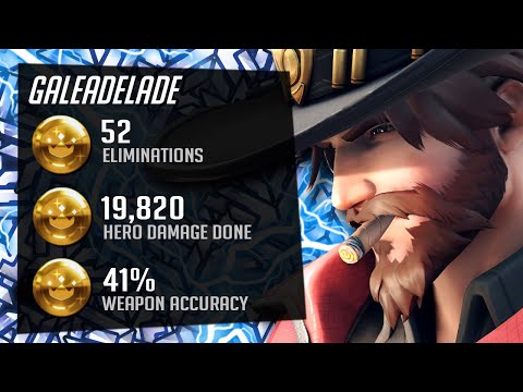 Gale DPS Main - McCree! 52 elims! [ Overwatch Season 26 Top 500