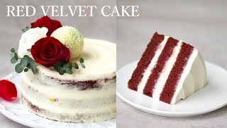 [Eng Sub] 무색소 진짜 벨벳같은 식감의 레드벨벳케이크 만들기/ Red Velvet Cake. Real velvety texture/ASMR