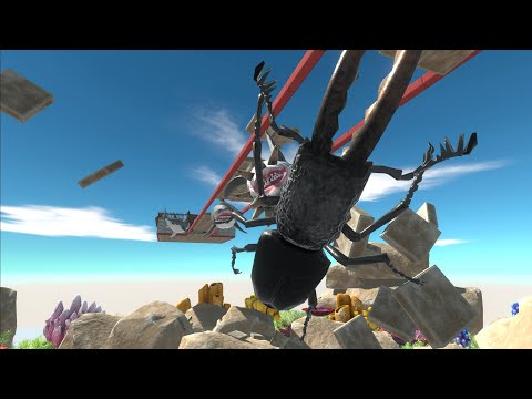 Escape From Deadly Megaladons - Animal Revolt Battle Simulator Giant Stag Beetle