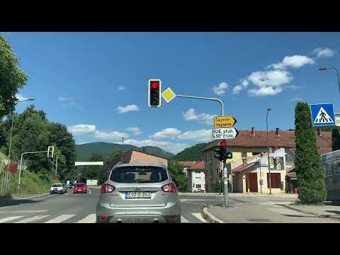 Driving into Gorazde the hero city