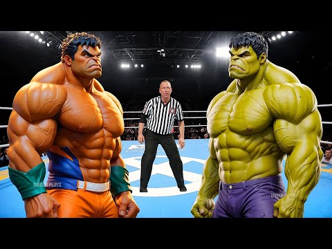 ORANGE HULK vs YELLOW HULK - EPIC BATTLE