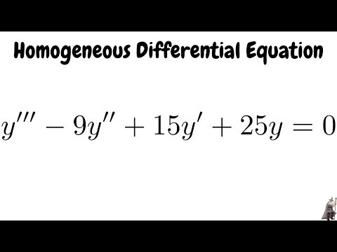 Homogeneous Linear Third Order Differential Equation y''' - 9y'' + 15y' + 25y = 0