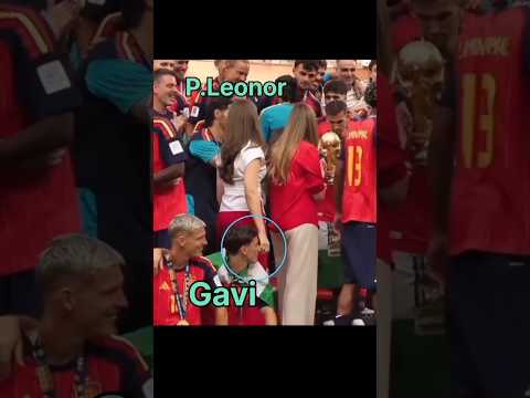 Princess Leonor Accidentally 🤭Touched Gavi's Nose!#leonor_gavi#fifaworldcup#new.