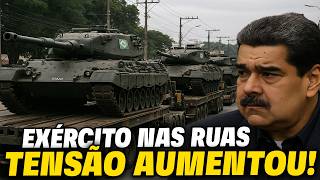 TANQUES DO EXÉRCITO ESTÃO NAS RUAS TENSÃO MÁXIMA COM POSSÍVEL ATAQUE À VENEZUELA