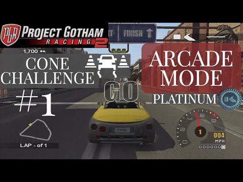 Project Gotham Racing 2 Arcade Mode Platinum  |  Let's Play  |  Cone Challenge #1