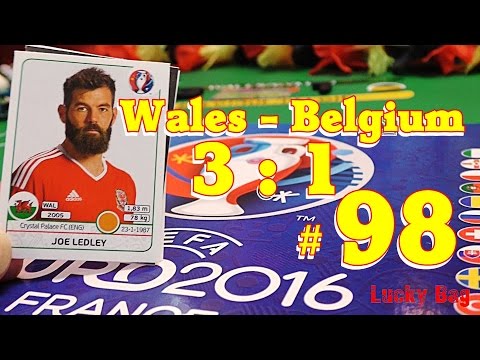 ⚽ WALES BELGIUM PANINI UEFA EURO 2016 FRANCE new OFFICIAL STICKER ALBUM EM UNBOXING 5 Aufkleber #98