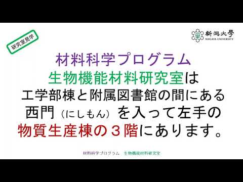 【工学部】材料科学プログラム③田中研究室 生物機能材料研究室見学