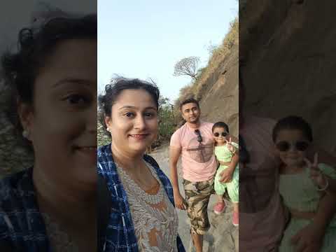Short Trek At Ghoradeshwar Temple.. 2yrs Spruha enjoying her Trekking 🧗‍♀️🌇 #trek #mountains #hills