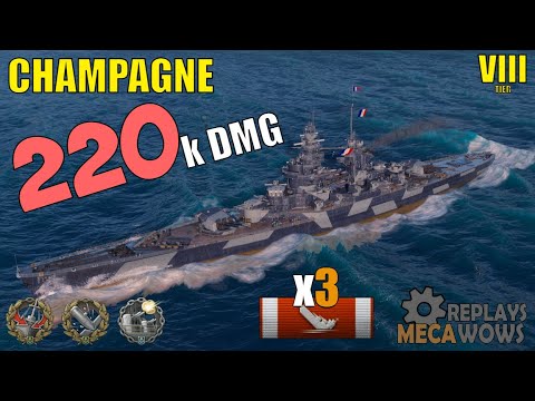 Champagne 6 Deadly Accurate 406mm Guns | World of Warships Gameplay