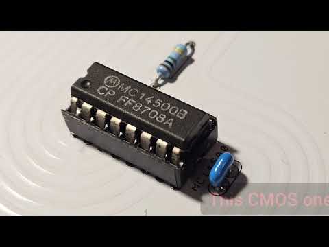 Motorola MC14500B one-bit Single Board Computer Demo