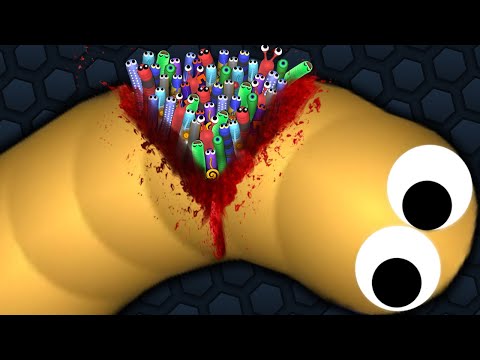 Slither.io 1 Superior Hacker Snake vs Tiny Invasion Snakes Epic Slitherio Gameplay