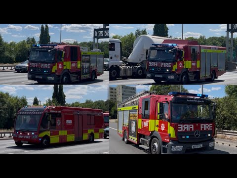 [6 PUMP FIRE!] London Fire Brigade resources responding to a fire - LFB