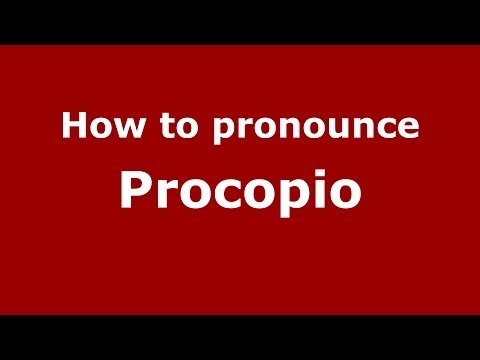 How to pronounce Procopio (Italian/Italy) - PronounceNames.com