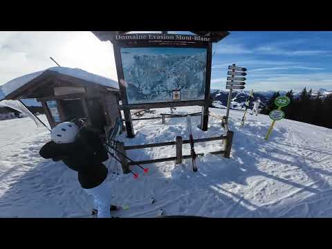 Full day skiing (47km downhill) in Saint-Gervais/Megeve on 15 Dec 2025