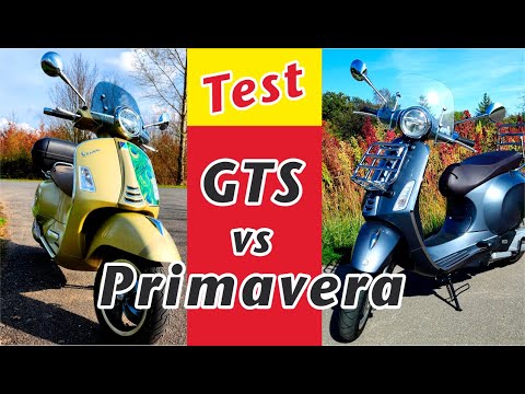 Vespa GTS 300 vs Primavera 125 - Handling-Test