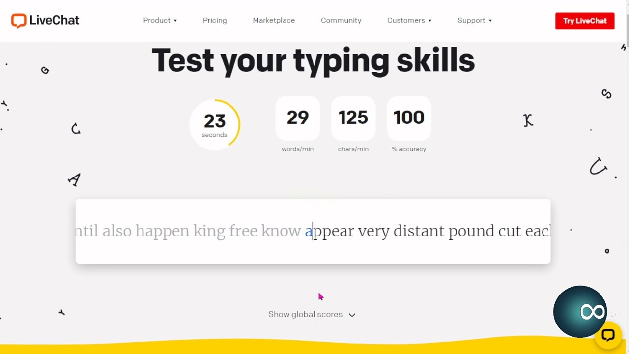 Speed Typing Test by LiveChat.com